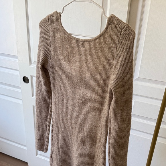 H&M Tan Long Sleeve Knit Dress - Picture 3 of 3